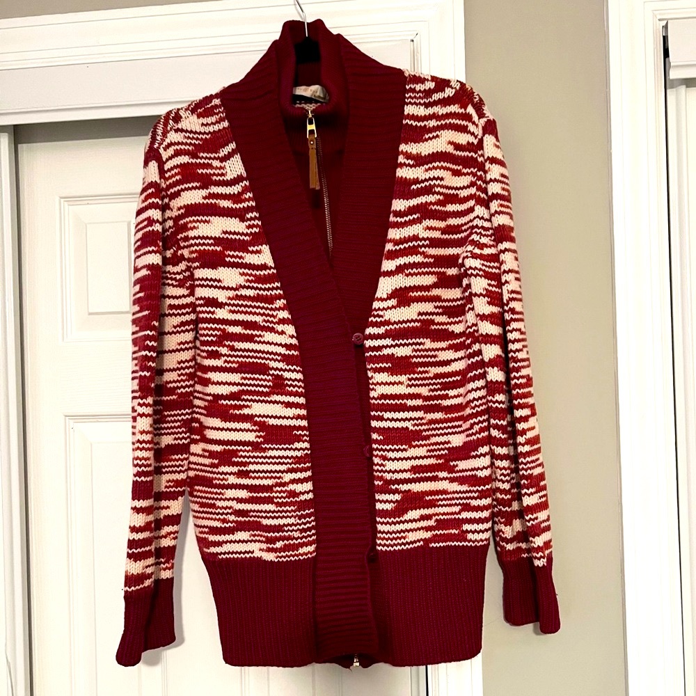 Tory Burch Striped Cardigan Sweater